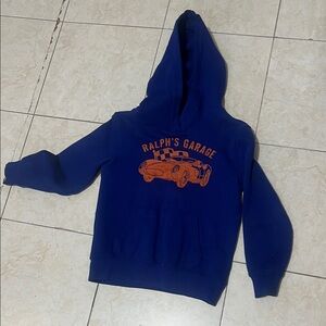 Polo by Ralph Lauren Blue Hoodie with Orange Graphic